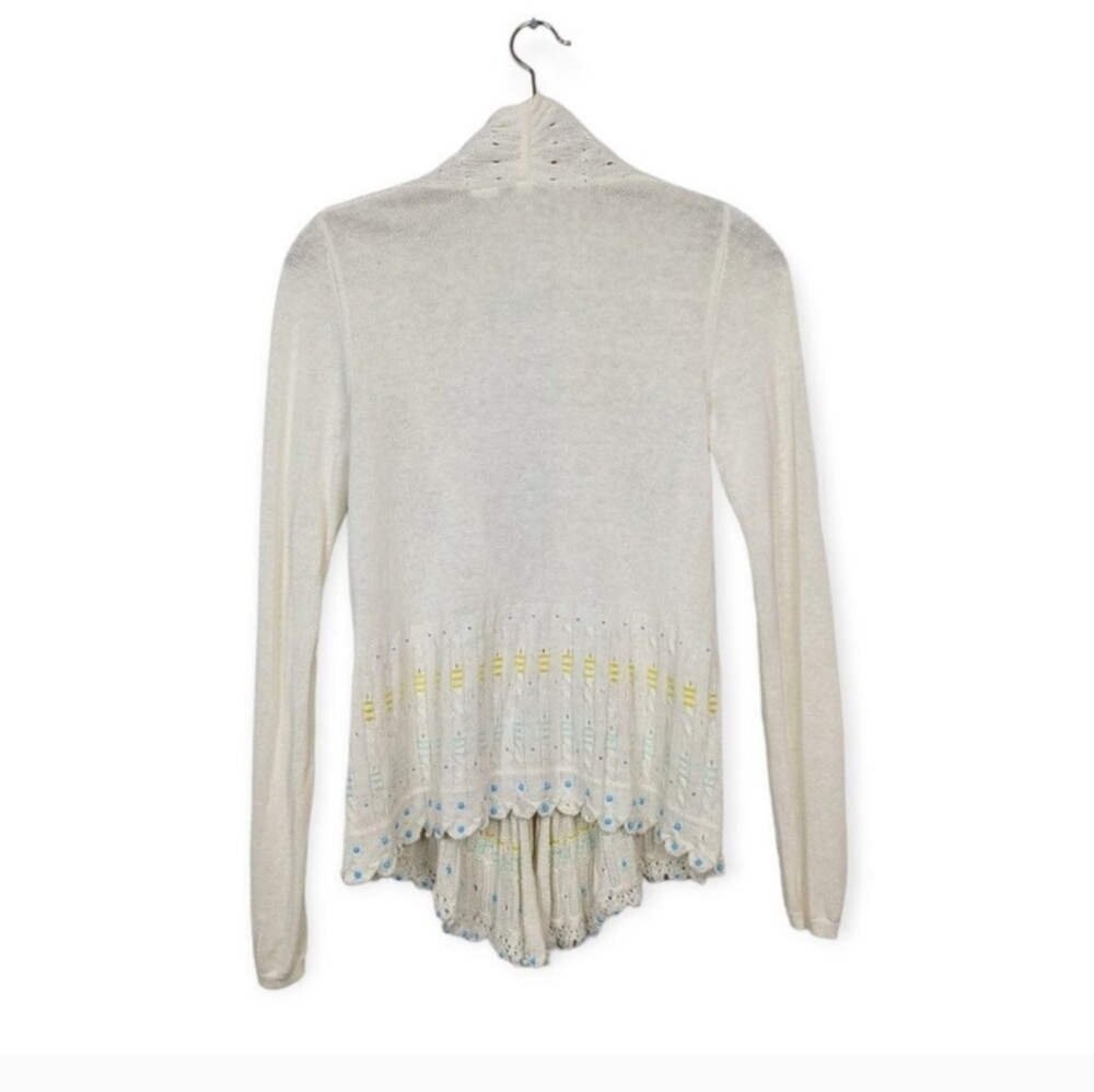 Moth Anthropologie Open Knit Embellished Beaded Cardigan - Picture 5 of 8